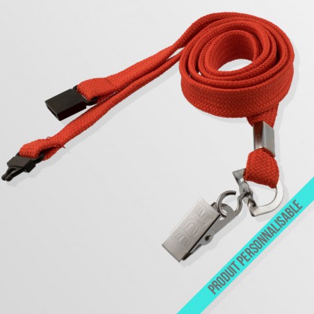 Tour de cou personnalisable avec attache anti-étouffement