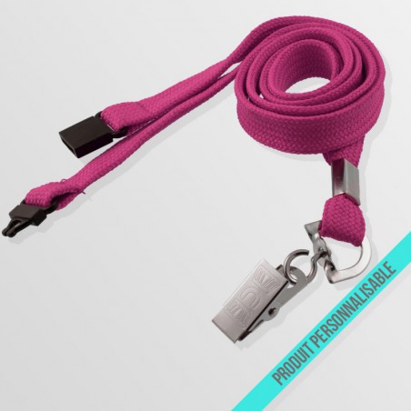 Tour de cou personnalisable avec attache anti-étouffement