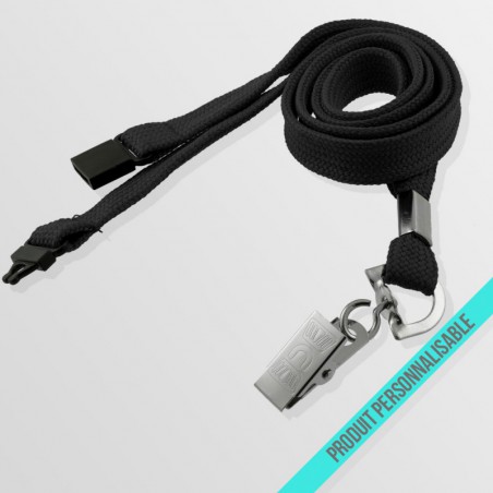 Tour de cou personnalisable avec attache anti-étouffement