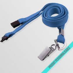 Tour de cou personnalisable avec attache anti-étouffement