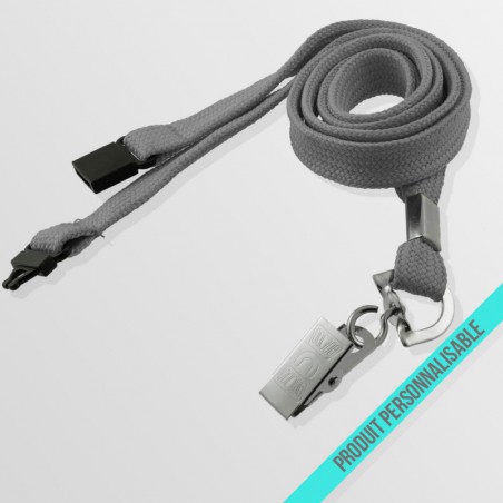 Tour de cou personnalisable avec attache anti-étouffement
