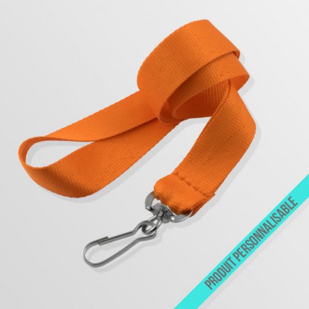 Tour de cou personnalisé avec lanyard polyester et mousqueton