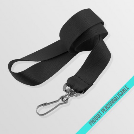 Tour de cou personnalisé avec lanyard polyester et mousqueton