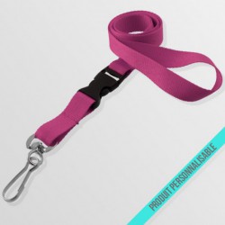 Tour de cou personnalisé en polyester avec boucle détachable