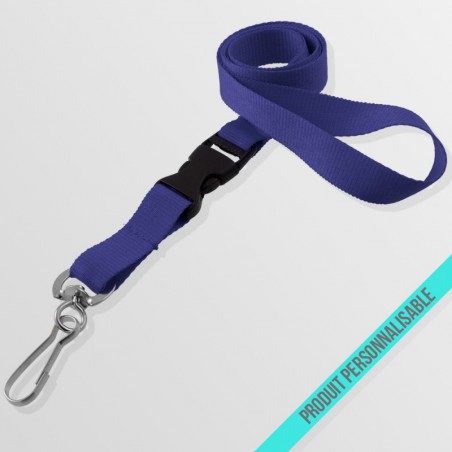 Tour de cou personnalisé en polyester avec boucle détachable