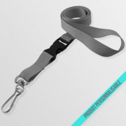 Tour de cou personnalisé en polyester avec boucle détachable
