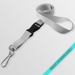Tour de cou personnalisé en polyester avec boucle détachable