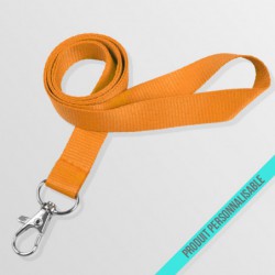 Tour de cou personnalisé avec lanyard plat et mousqueton