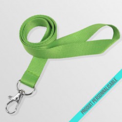 Tour de cou personnalisé avec lanyard plat et mousqueton