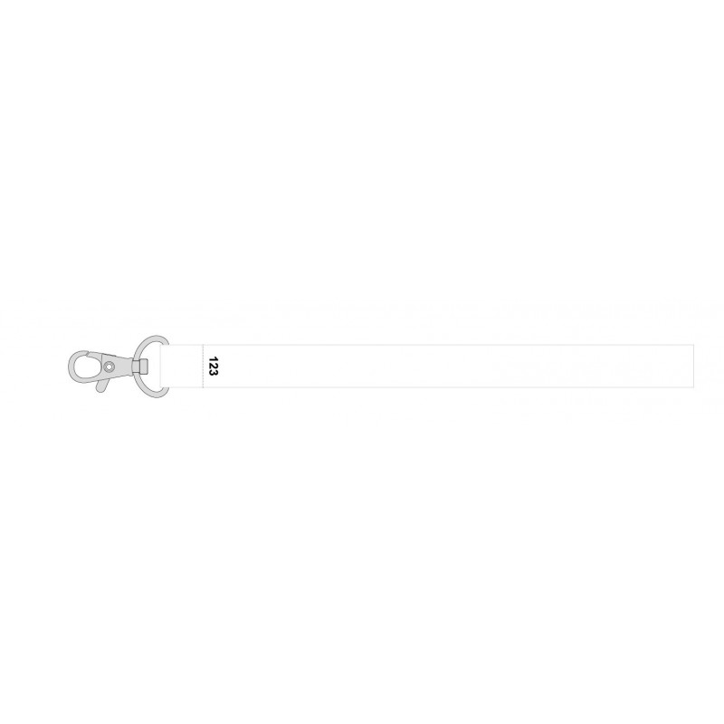 Tour de cou personnalisé avec lanyard plat et mousqueton
