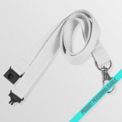 Tour de cou personnalisable avec mousqueton anti-étouffement