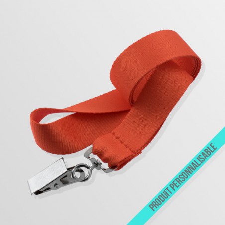 Tour de cou personnalisé en polyester avec pince crocodile