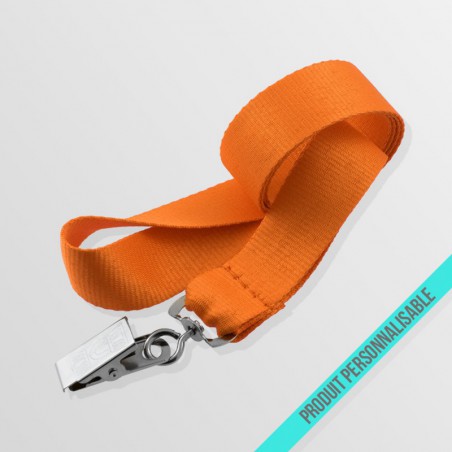 Tour de cou personnalisé en polyester avec pince crocodile