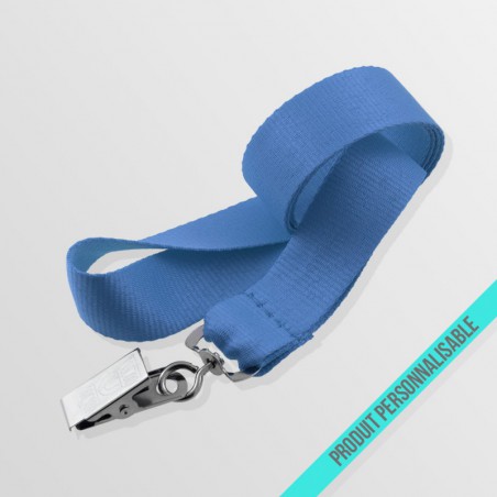 Tour de cou personnalisé en polyester avec pince crocodile