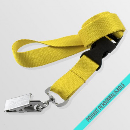 Tour de cou personnalisable avec attache crocodile et boucle détachable