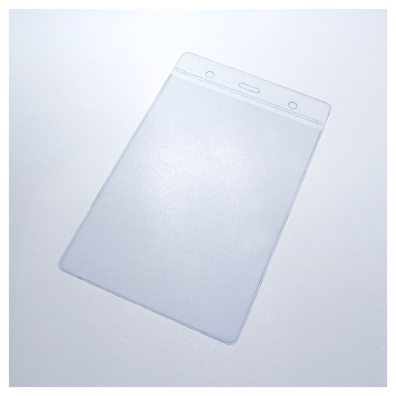 Porte badge souple en plastique : 117 x 170 mm