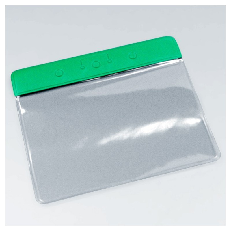 Porte badge souple : bande verte - 123 Tours de cou