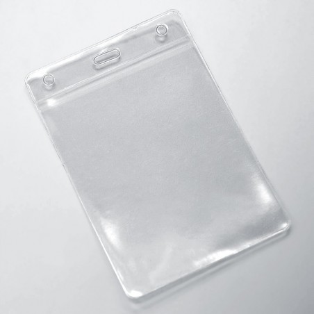Porte badge plastique souple transparent : 81x110 mm