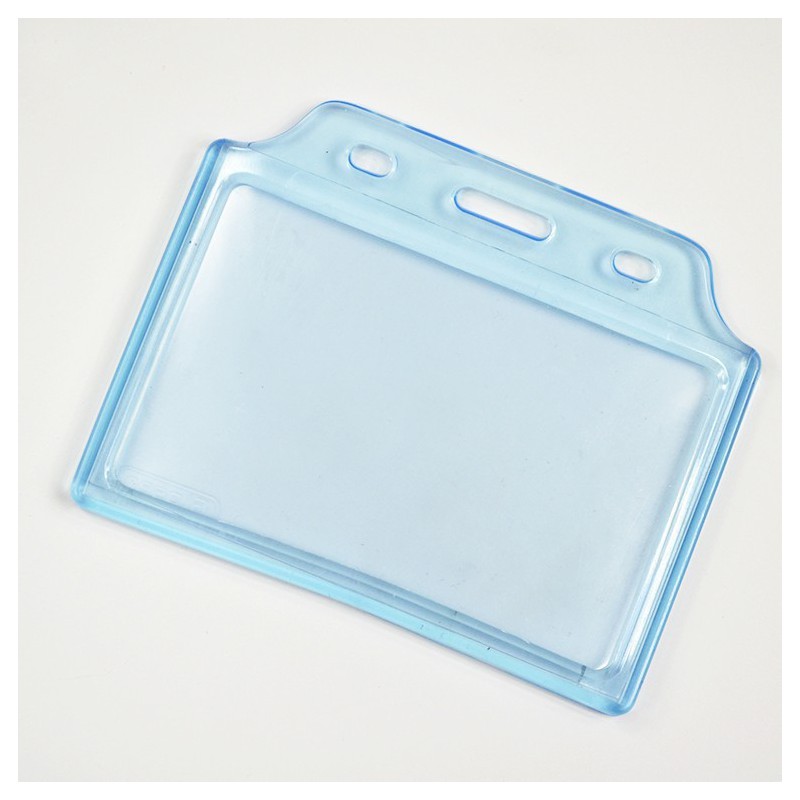 Porte badge tour de cou en plastique semi-rigide / format CB