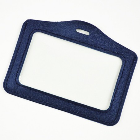 Porte badge cuir et plastique transparent - 123 Tours de cou