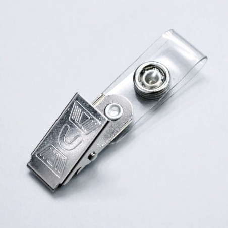 Clip croco pour badge : languette et pression - 123 Tours de cou