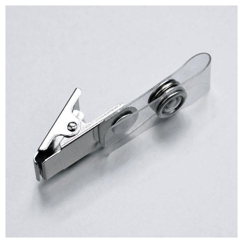 Clip croco pour badge : languette et pression - 123 Tours de cou