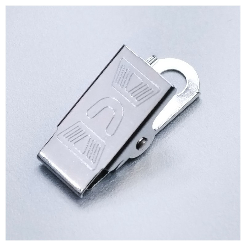 Clip croco à riveter pour porte badge - 123 Tours de cou