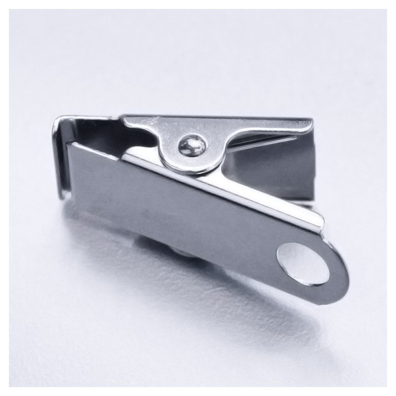 Clip croco à riveter pour porte badge - 123 Tours de cou