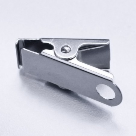 Clip croco à riveter pour porte badge - 123 Tours de cou