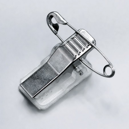 Clip croco adhésif pour badge d'identification - 123 Tours de cou