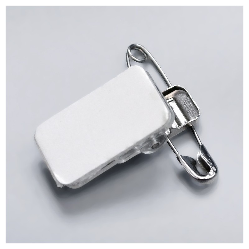 Clip croco adhésif pour badge d'identification - 123 Tours de cou
