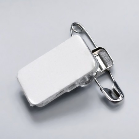Clip croco adhésif pour badge d'identification - 123 Tours de cou