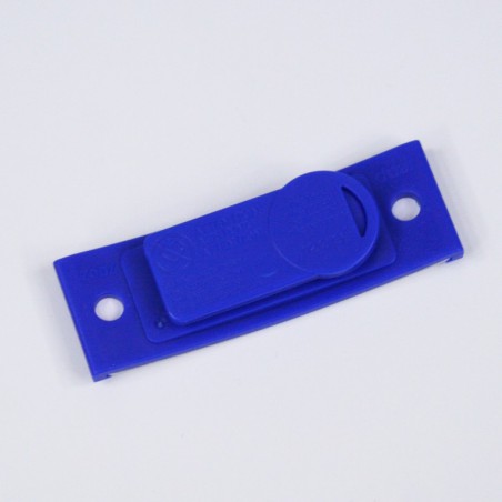 Badge porte nom avec aimant / coloris bleu - 123 Tours de cou
