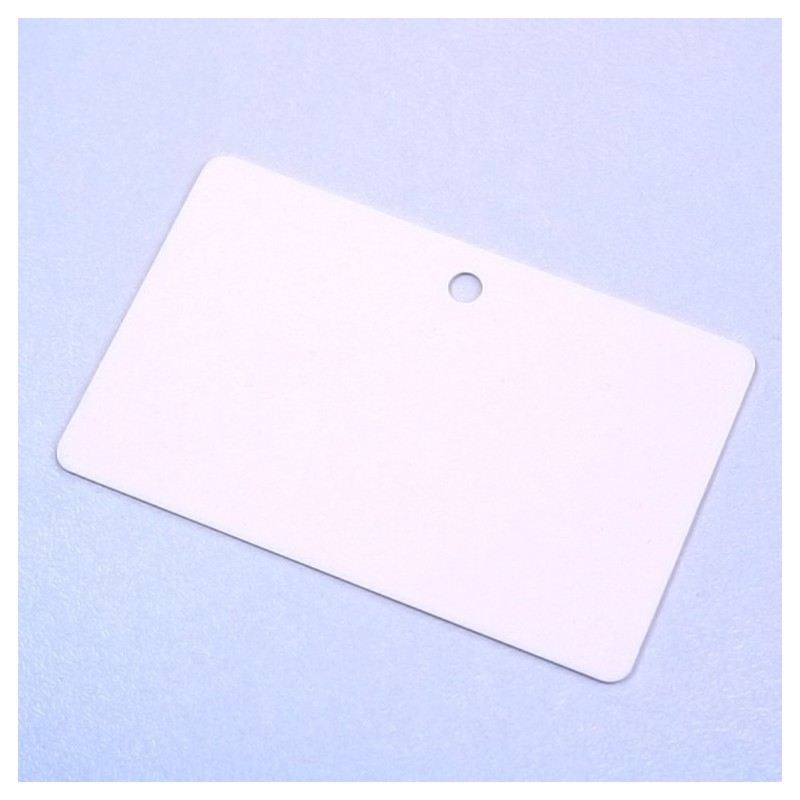 Carte PVC perforée / coloris blanc - 123 Tours de cou