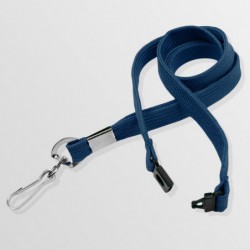 Tour de cou plat en polyester avec mousqueton standard Tour de cou plat en polyester avec mousqueton standard