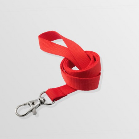 Tour de cou en polyester avec mousqueton standard en métal