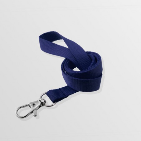 Tour de cou en polyester avec mousqueton standard en métal