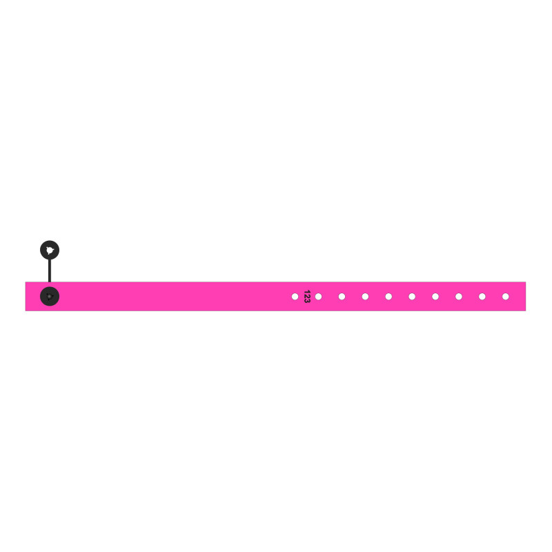 Bracelet personnalisé tissu fermeture clip plastique