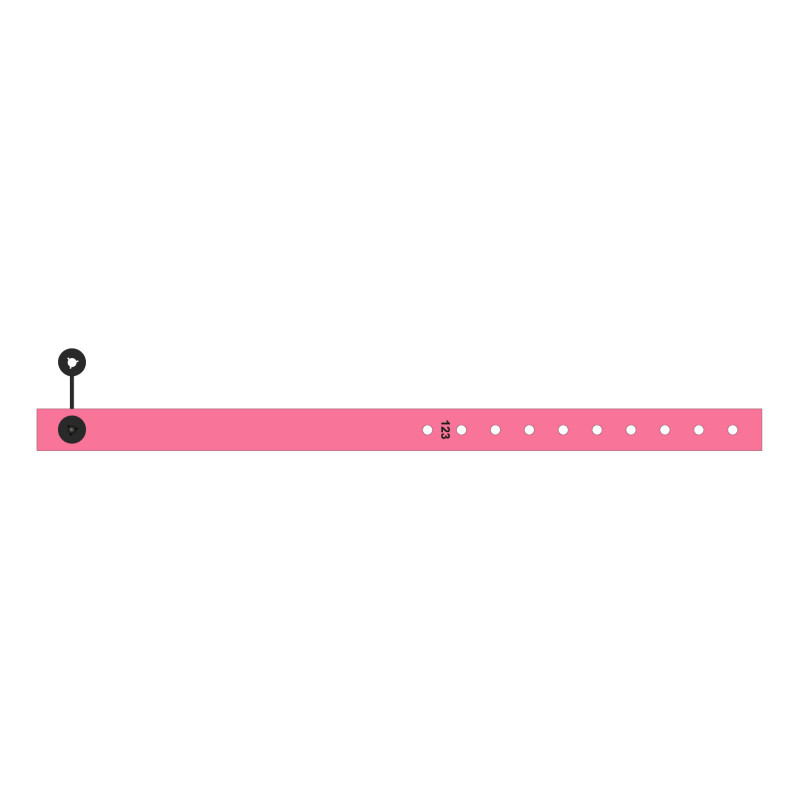 Bracelet personnalisé tissu fermeture clip plastique