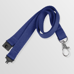 Tour de cou polyester avec mousqueton, 15mm Tour de cou polyester avec mousqueton, 15mm