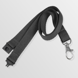 Tour de cou polyester avec mousqueton, 15mm Tour de cou polyester avec mousqueton, 15mm