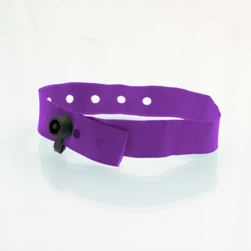 Bracelet identification tissu : fermeture par clip - 123 Bracelets
