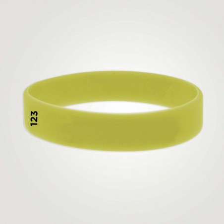Bracelet silicone personnalisé : taille adulte - 123 Bracelets