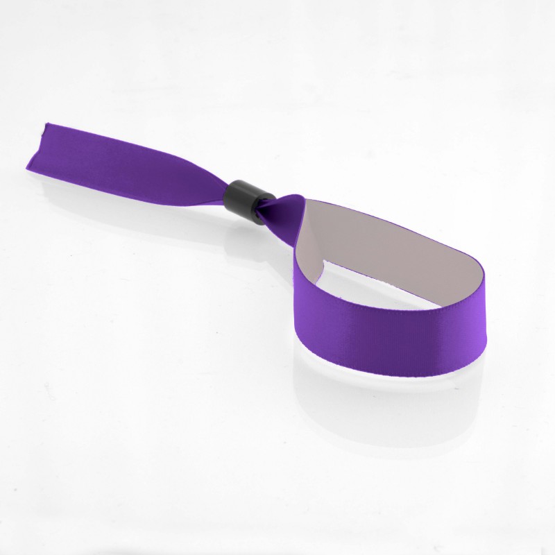 Bracelet satin personnalisé fermeture bague : événementiel