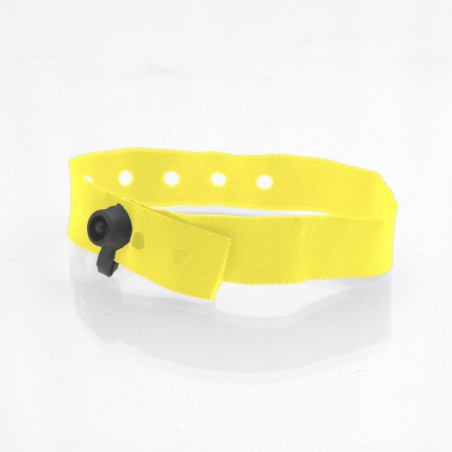 Bracelet personnalisé tissu fermeture clip plastique