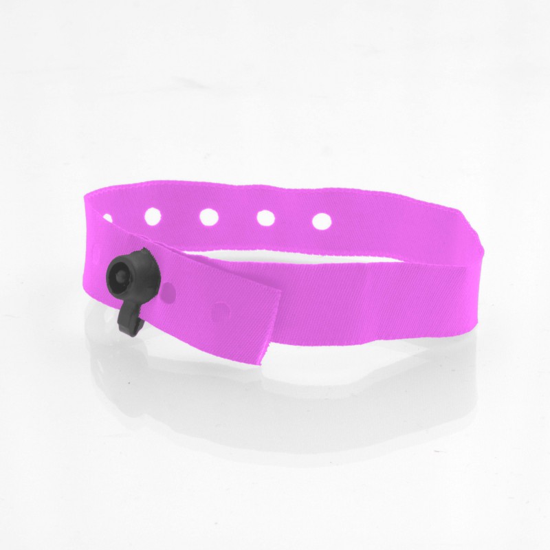 Bracelet personnalisé tissu fermeture clip plastique