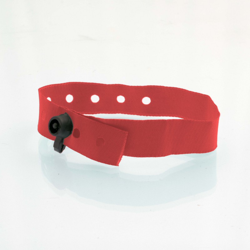 Bracelet personnalisé tissu fermeture clip plastique
