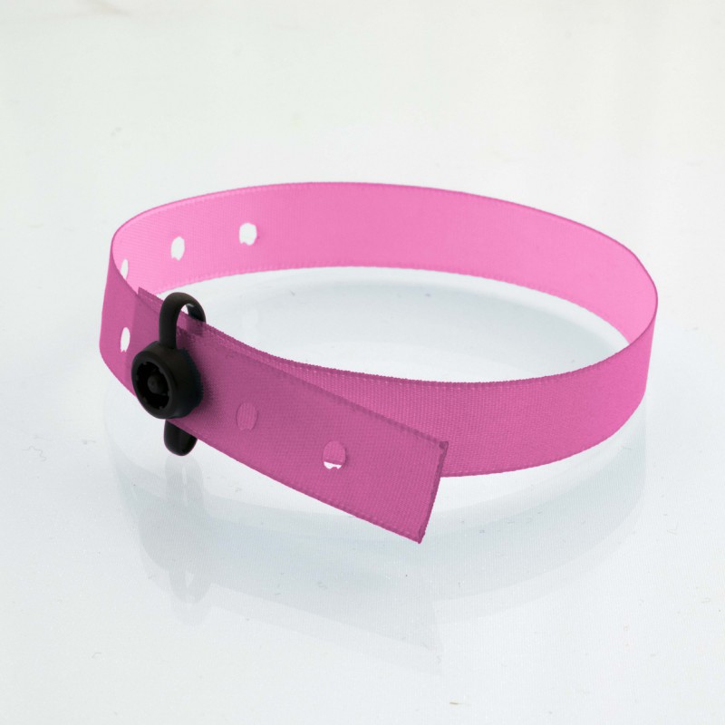 Bracelet satin personnalisé fermeture par clip : événementiel