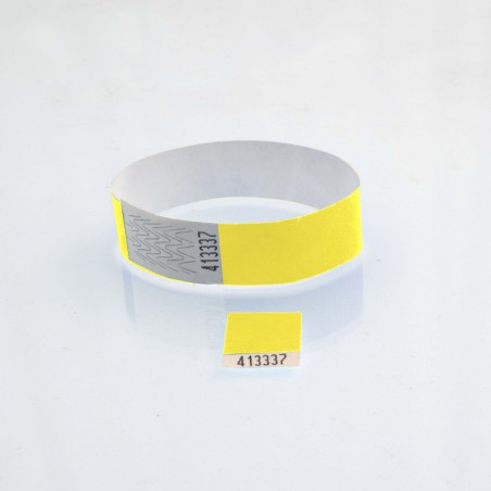 Bracelet tyvek personnalisé 19 mm : coupon détachable - 123 Bracelets