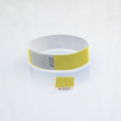 Bracelet tyvek coupon détachable : identification / contrôle Bracelet tyvek coupon détachable : identification / contrôle